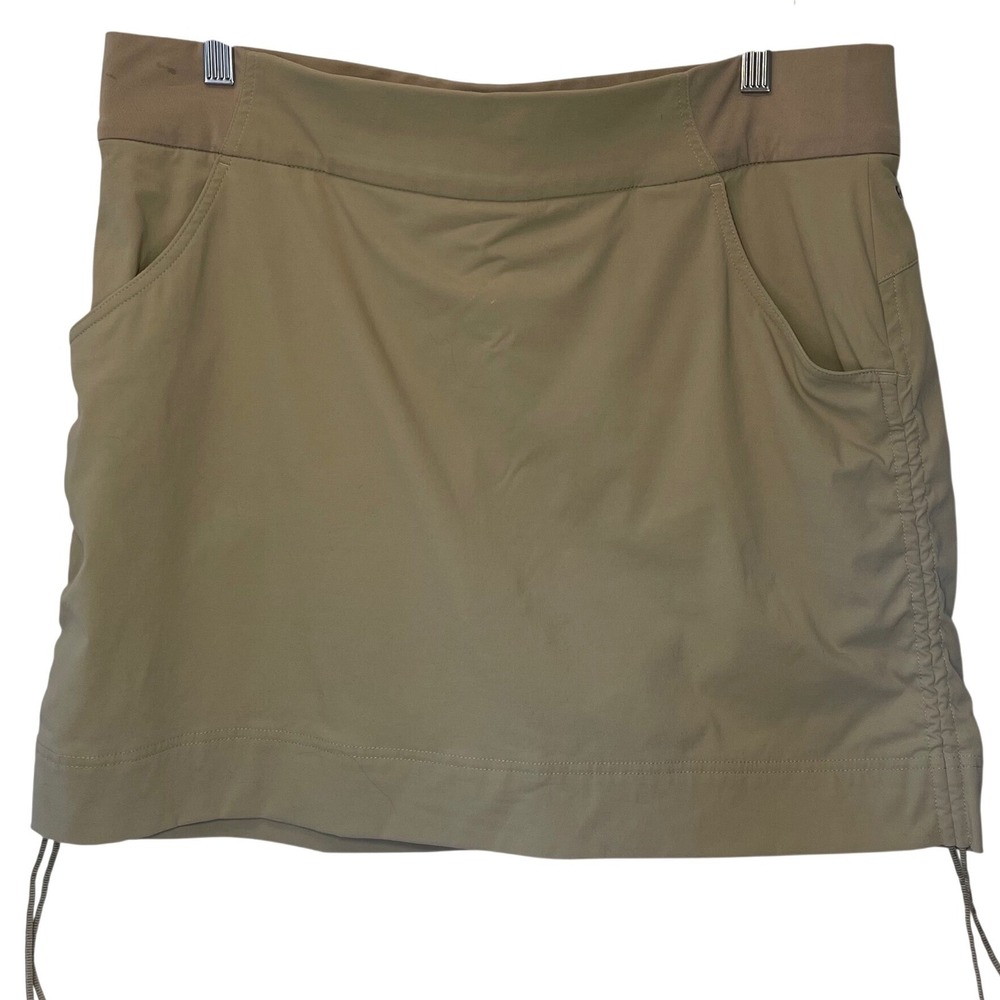 Columbia Omni-Shield Hiking Skort Tan Khaki XL Gorpcore‎ Golfer Travel Skirt